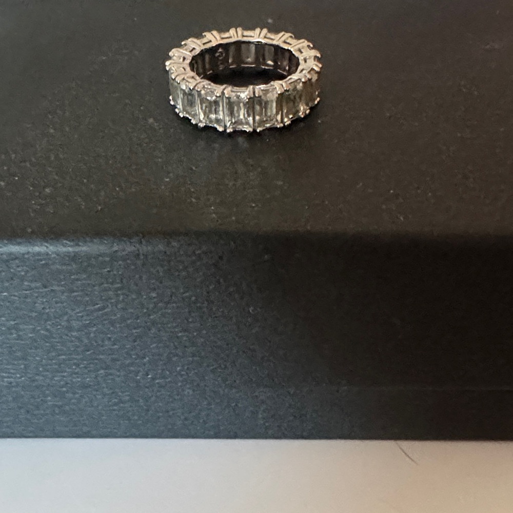Swarovski Silver Crystal Band Ring